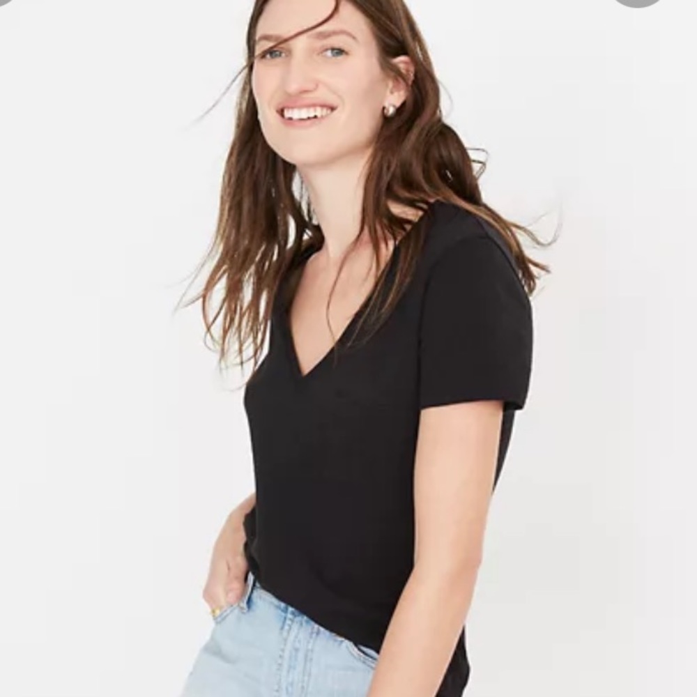 Madewell t-shirts black gray orange white green v-neck quality Nordstrom rack M - Picture 3 of 9